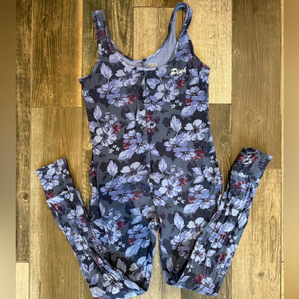 PINK Victoria secret floral sleepwear romper